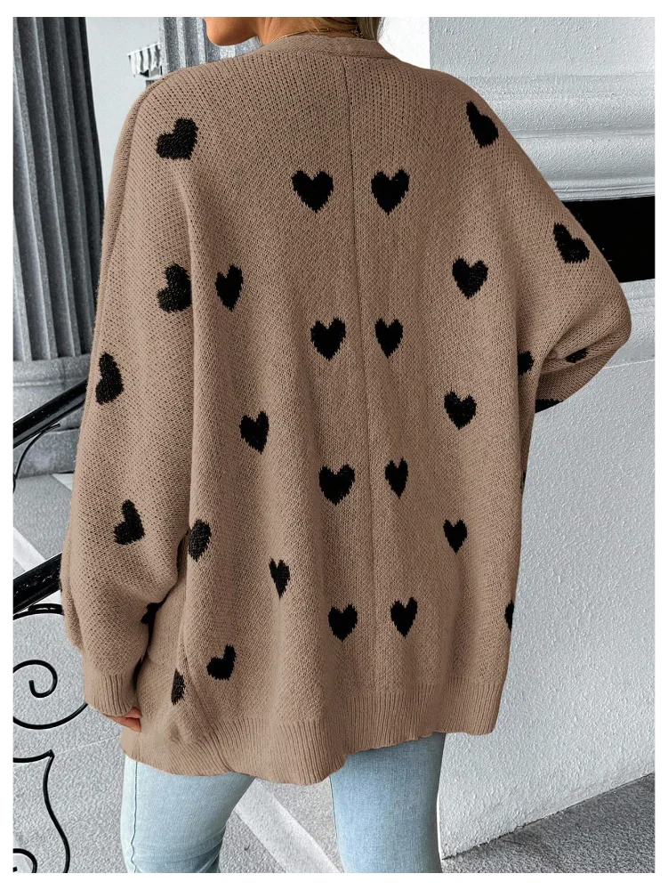 MAKEMECHIC Heart Maternity Cardigan, view 3