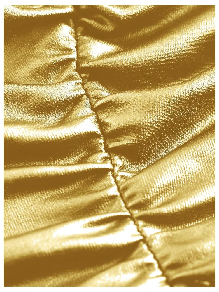 MAKEMECHIC Leather Tube Fitted Shirt, view 2