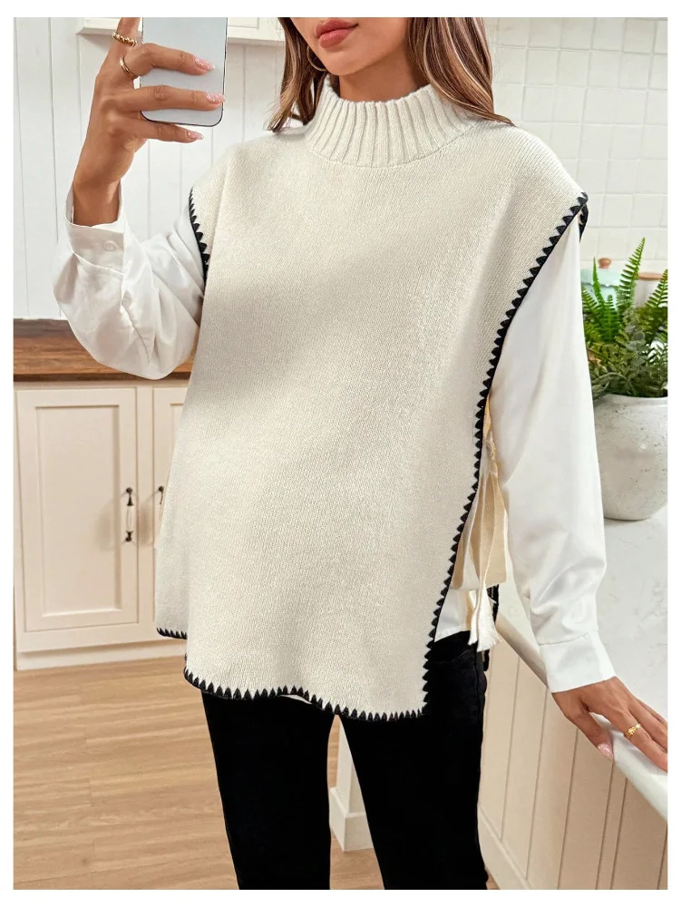MAKEMECHIC Maternity Sweater Vest, view 3