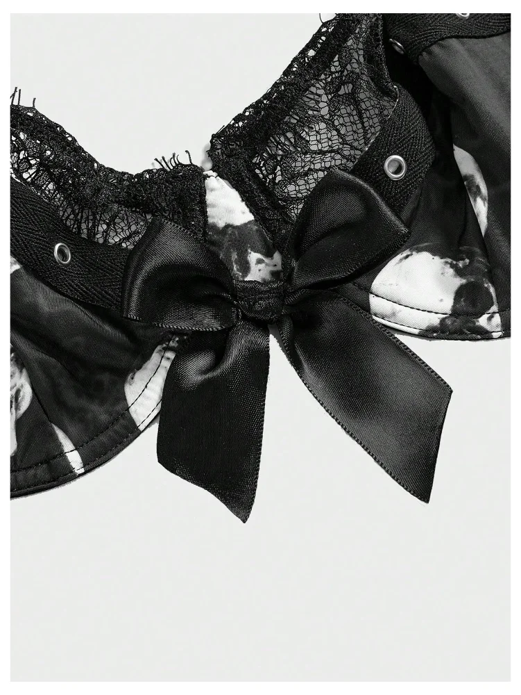 MAKEMECHIC Lace Skull Underwire Bra, view 3