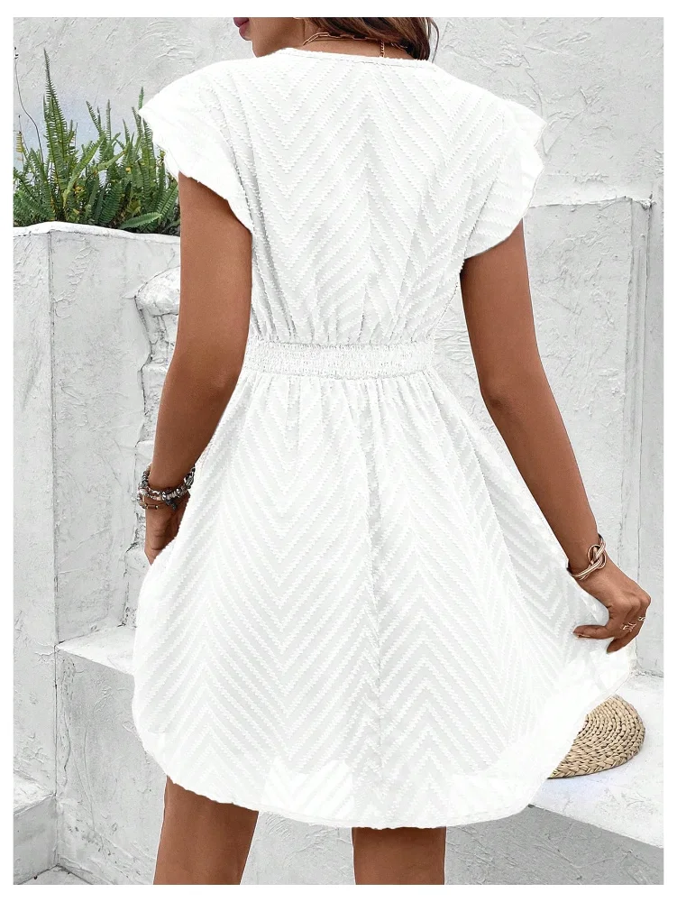 MAKEMECHIC Crochet Lace Mini Dress, view 3