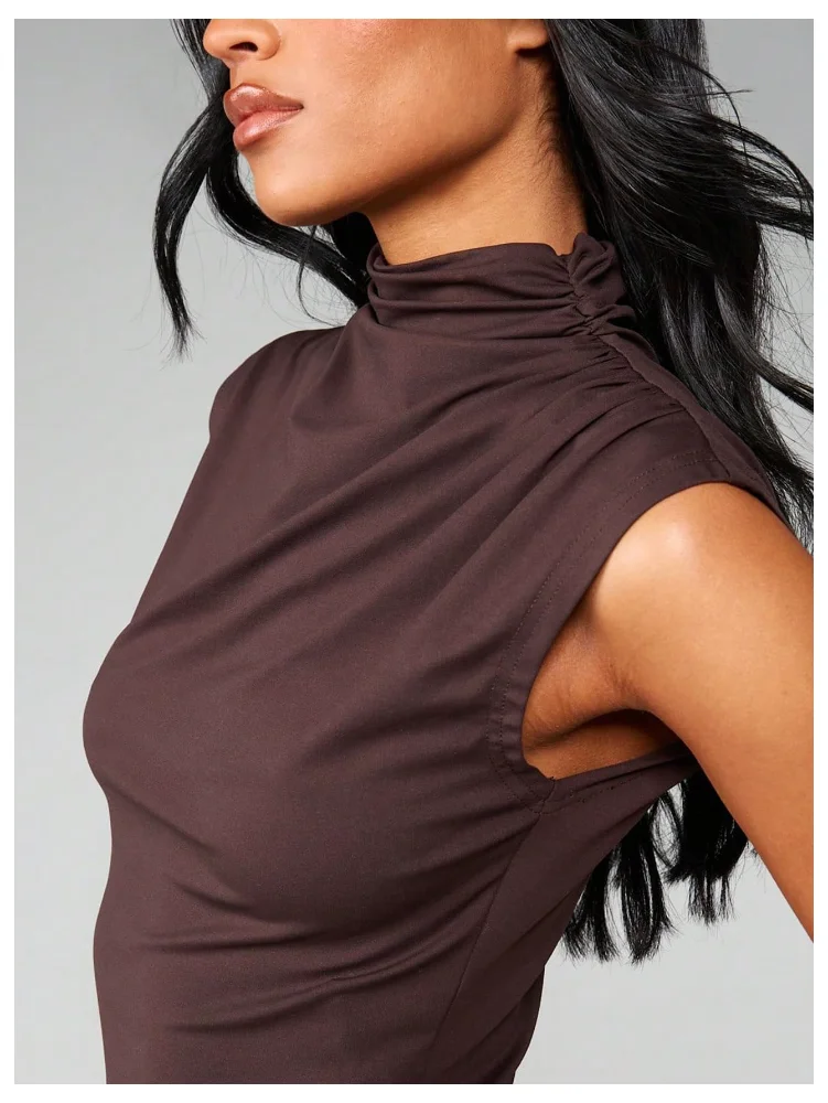MAKEMECHIC Mock Neck T Sleeveless Shirt, view 2