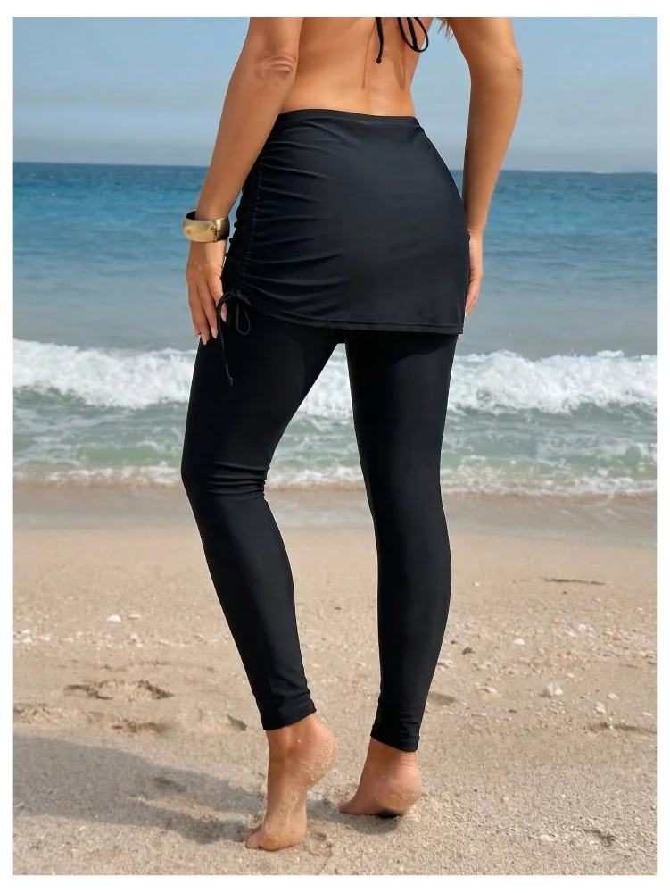 MAKEMECHIC Ruched Drawstring Swimsuit, view 2