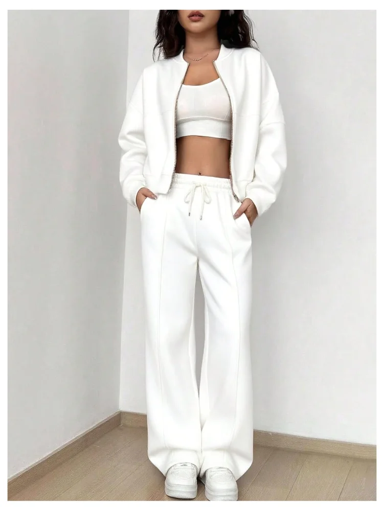 MAKEMECHIC Workout Zip Up Pants Set, view 2