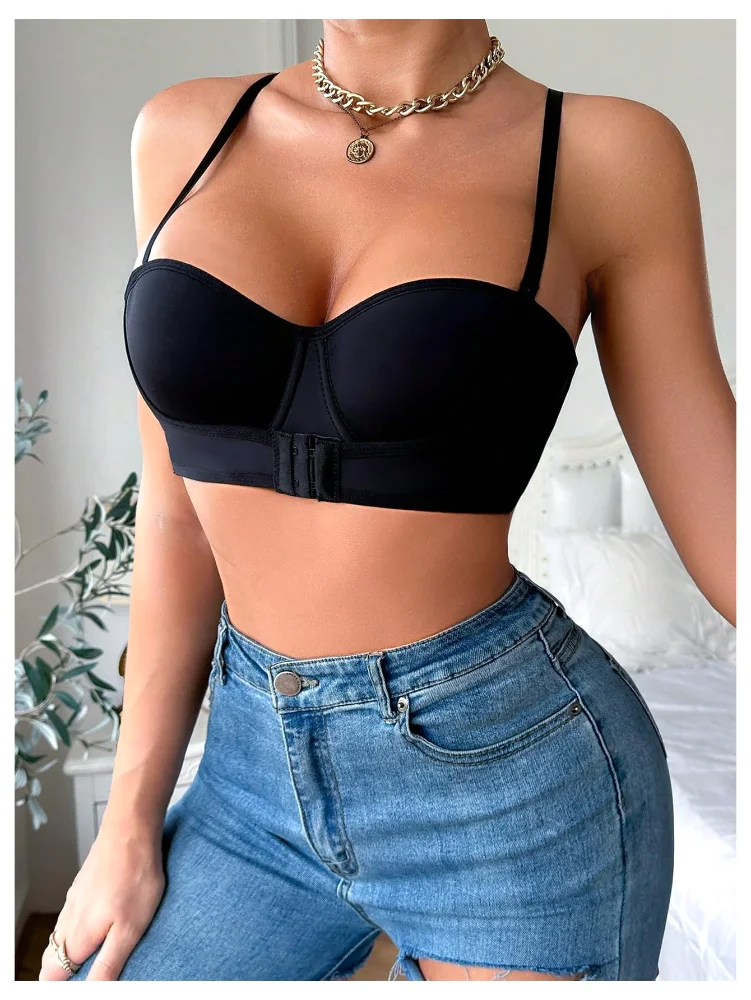 MAKEMECHIC Strapless Front Closure Push Up Lingerie, view 3