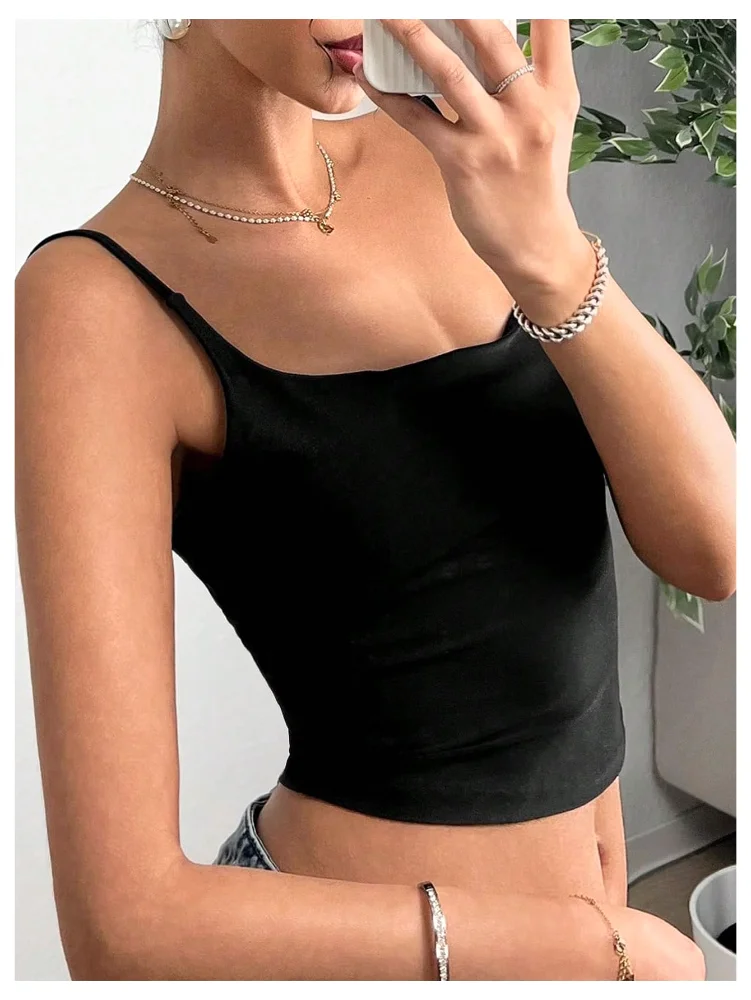 MAKEMECHIC Floral Lace Backless Crop Top, view 3