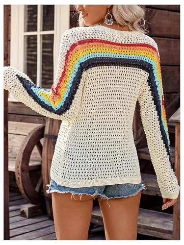 MAKEMECHIC Crochet Hollow Beach Cover-Up, view 3