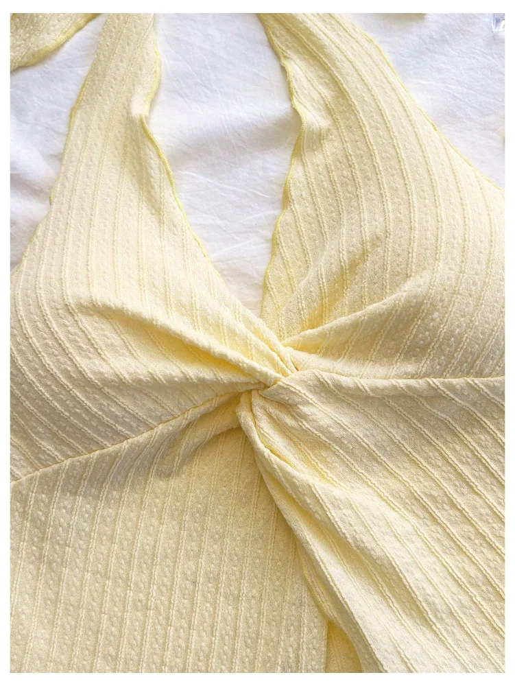 MAKEMECHIC Backless Halter Top, sleeveless, view 2