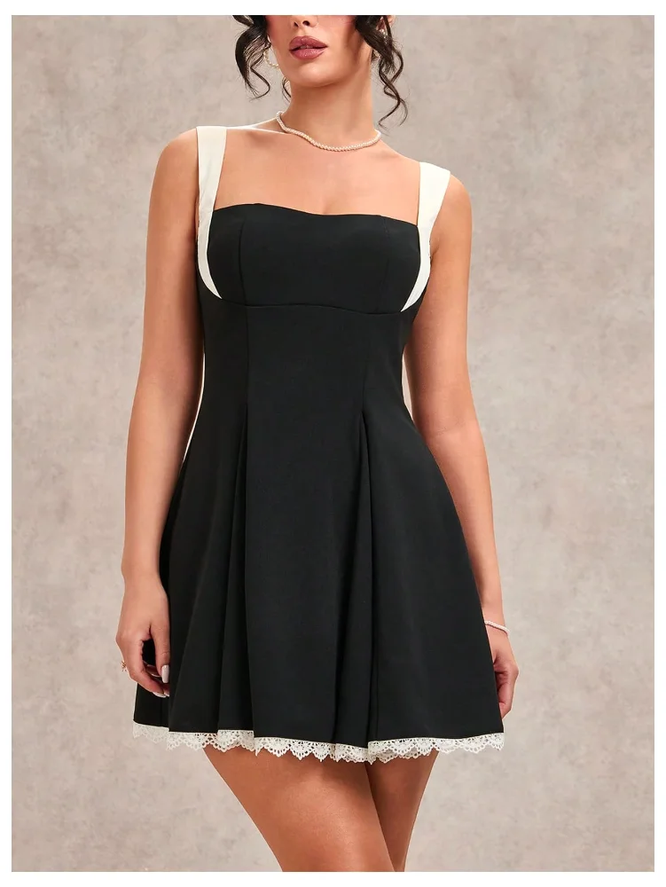 MAKEMECHIC Bow Back Lace Mini Dress, view 2