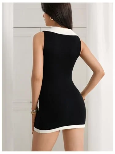 MAKEMECHIC V-Neck Button Down Knit Mini Dress, view 2