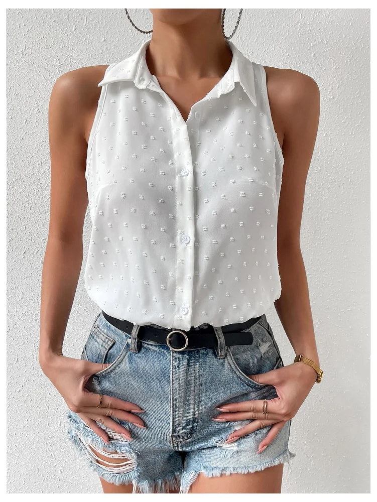 MAKEMECHIC Collared Bodysuit in White, view 3