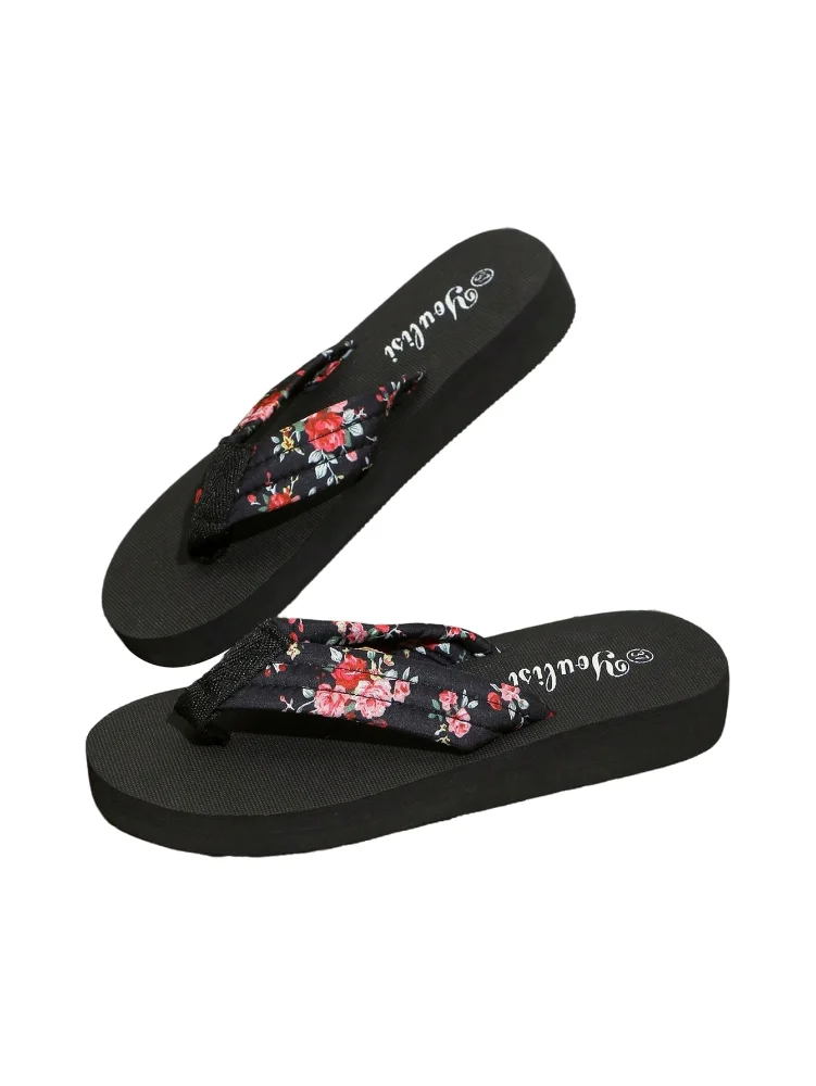 MAKEMECHIC Floral Flip Flops Sandals