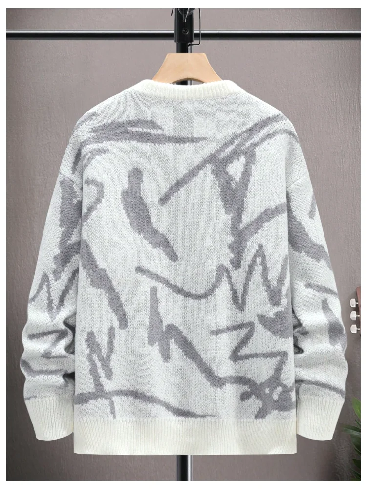 MAKEMECHIC Men's Graphic Crew Neck Sweater, view 3