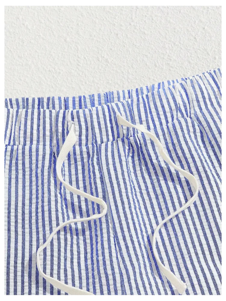 MAKEMECHIC Men's Striped Seersucker Shorts, view 3