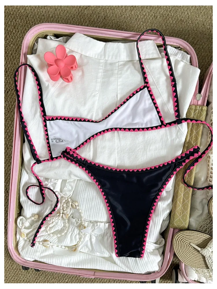 MAKEMECHIC Micro Floral Backless Bikini Set, view 3