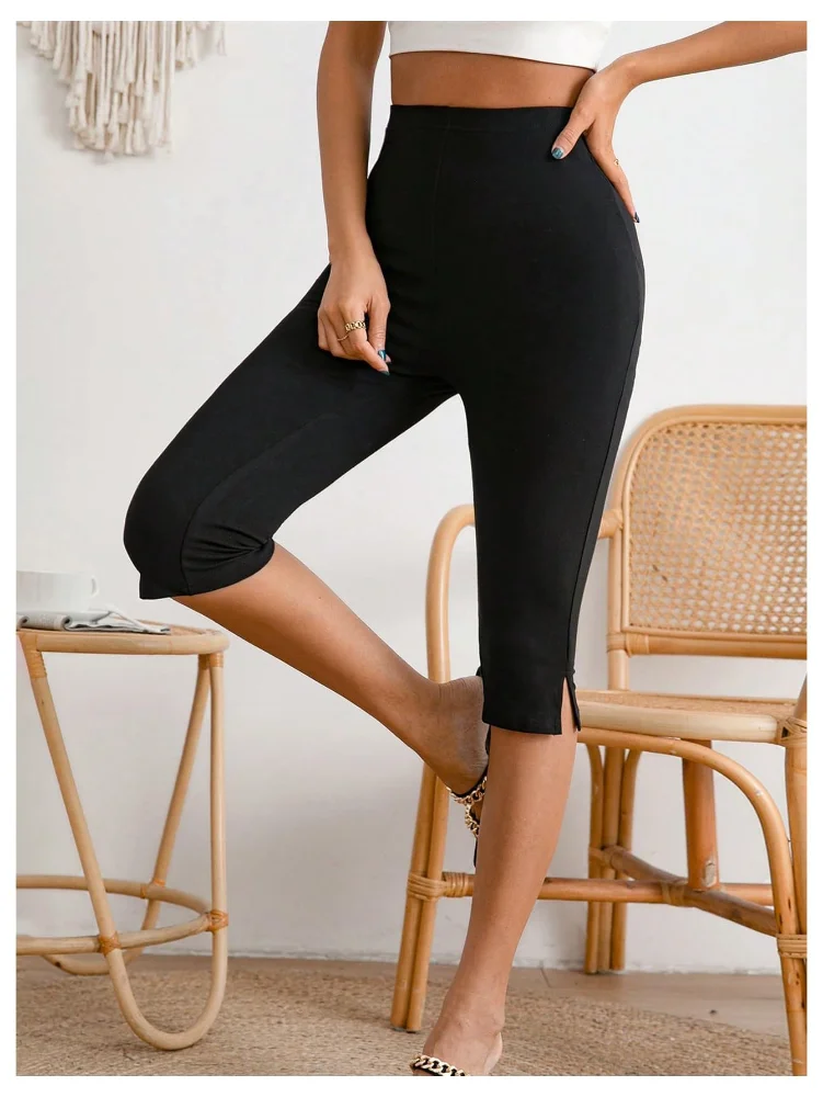 MAKEMECHIC Capri High Waisted Yoga Pants, view 3