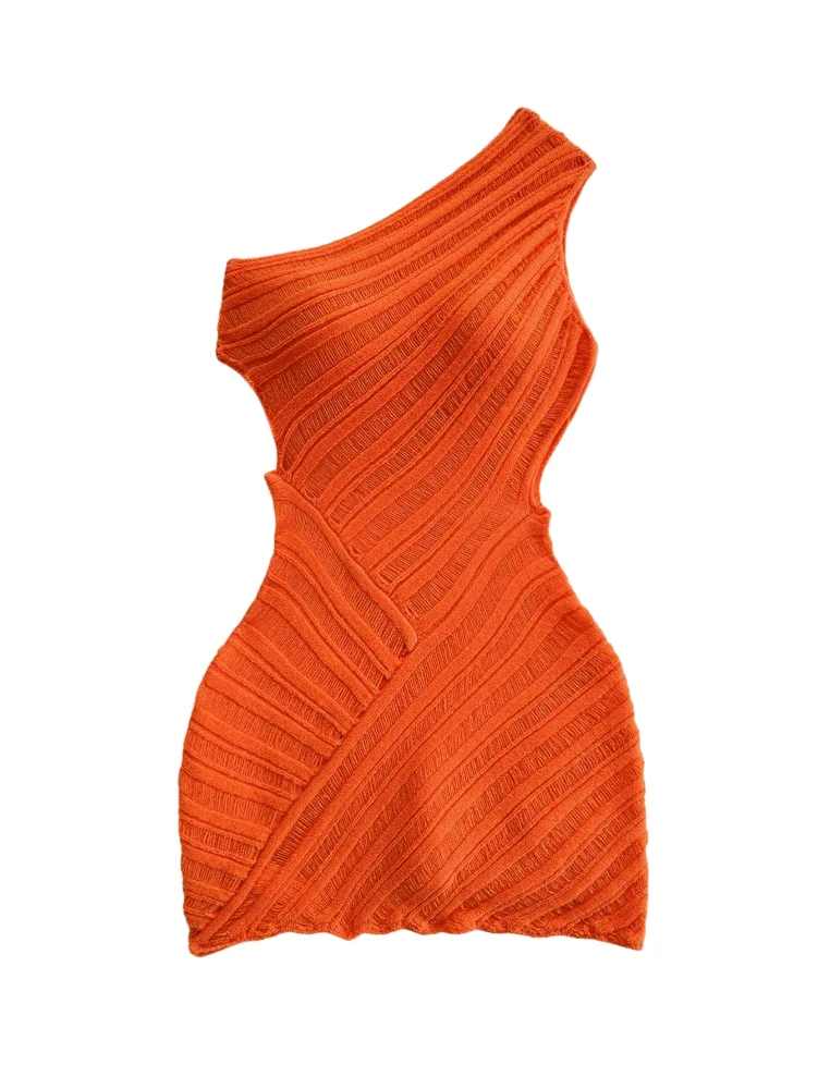 MAKEMECHIC Off The Shoulder Cut Out Sleeveless Mini Dress