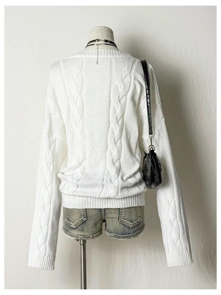 MAKEMECHIC Cable Knit Long Sleeve Sweater, view 2
