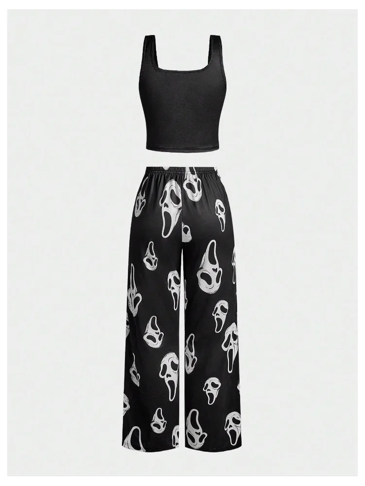 MAKEMECHIC Crop Gothic Pajamas, view 2