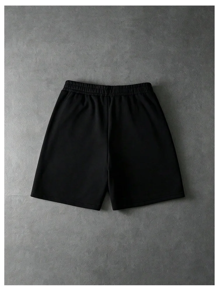 MAKEMECHIC Men's Letter Graphic Shorts, view 2
