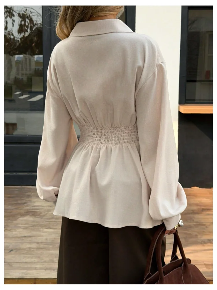 MAKEMECHIC Peplum Blouse, view 2