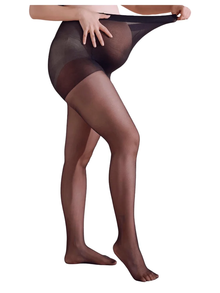 MAKEMECHIC Pantyhose Stocking Sheer Maternity Matching Set