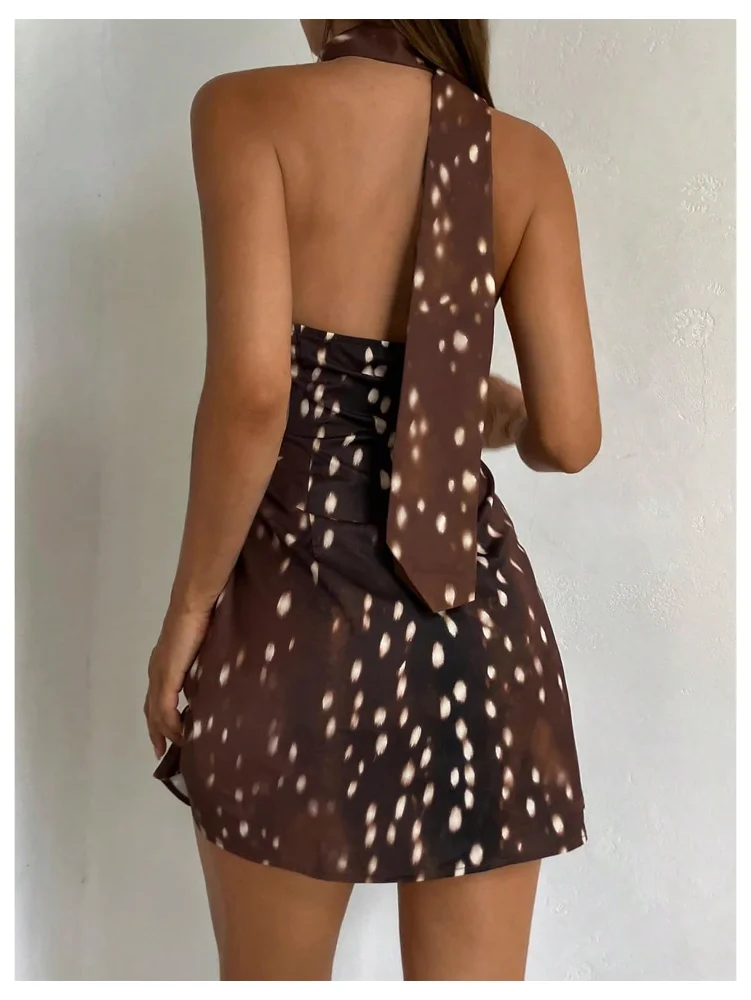 MAKEMECHIC Animal Print Mini Dress, view 2