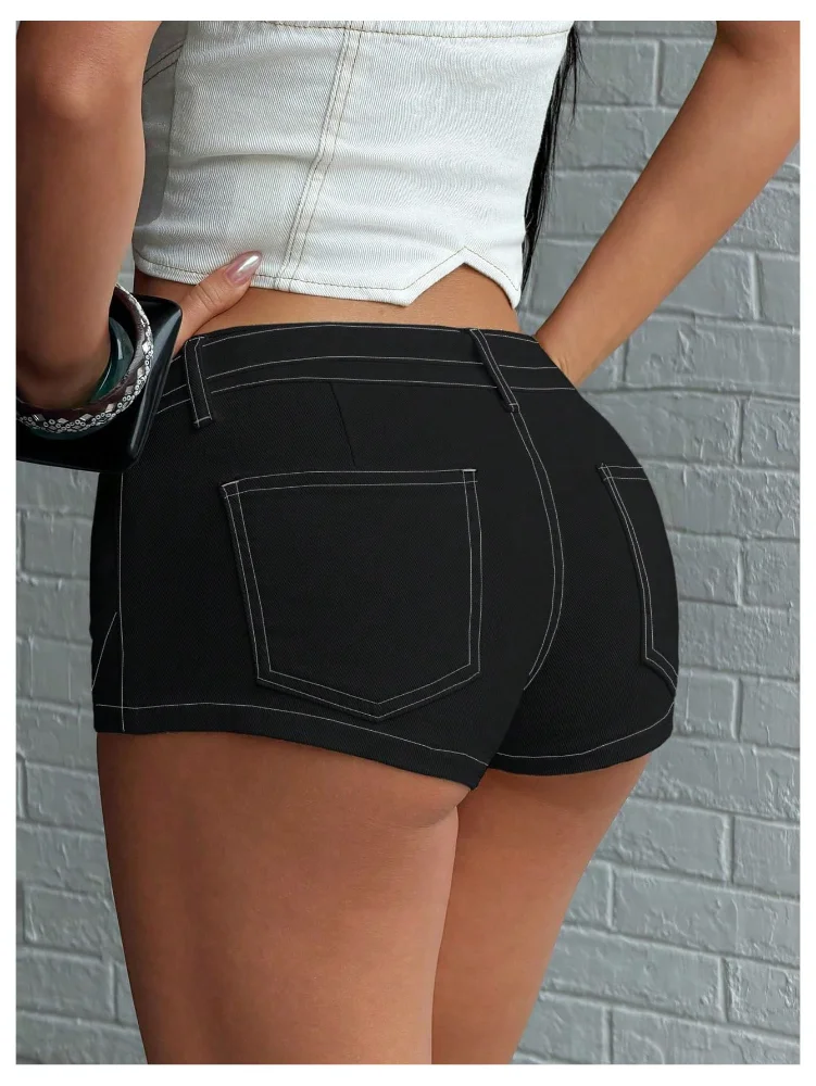 MAKEMECHIC Low Rise Micro Denim Jeans, view 3