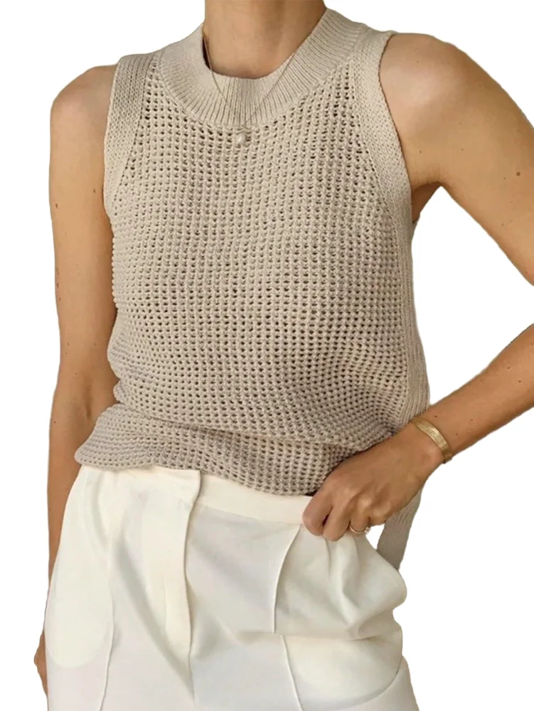 MAKEMECHIC Knit Sleeveless Tank Top