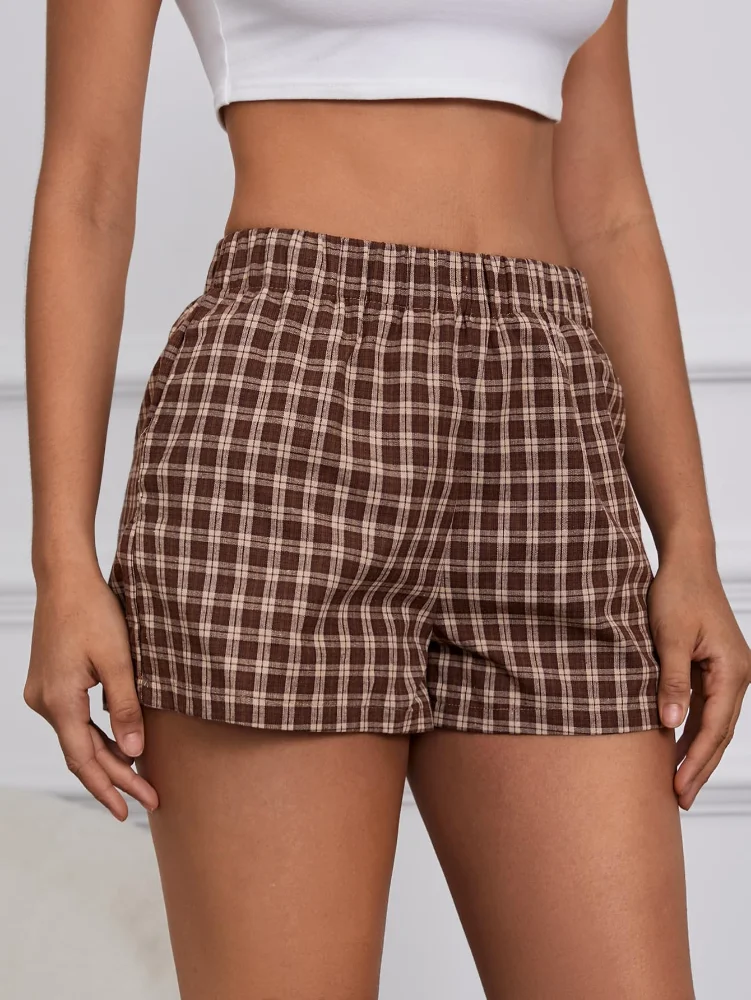MAKEMECHIC Gingham Plaid Pajamas, view 3