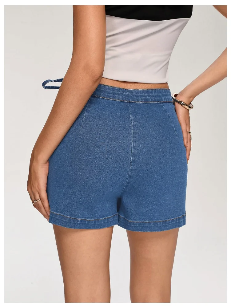 MAKEMECHIC Denim Wrap Wide Leg Jeans, view 2