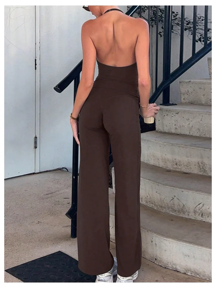 MAKEMECHIC Backless Crop Matching Two-Piece Set, view 2