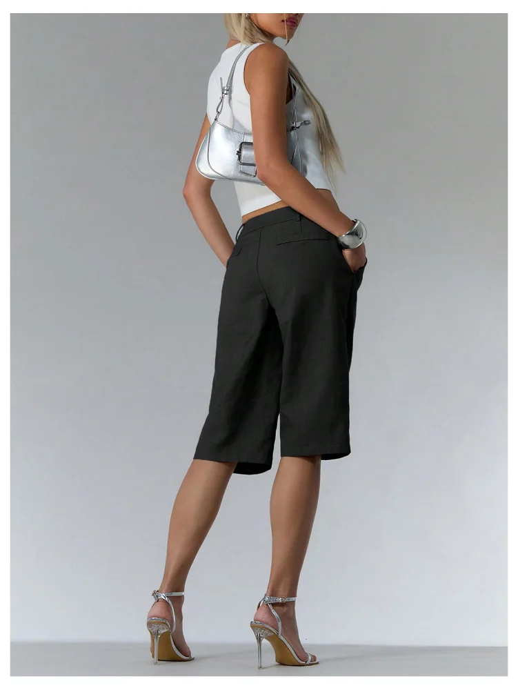 MAKEMECHIC Bermuda Tailored Low Rise Shorts, view 3