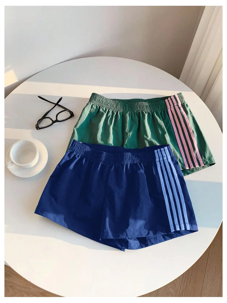 MAKEMECHIC 2 Pack Mini Striped Shorts, view 2