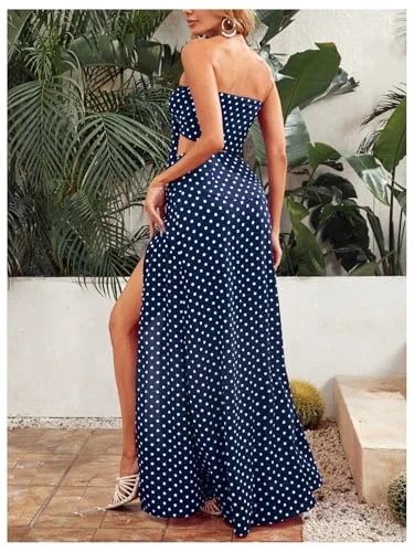 MAKEMECHIC Polka Dot Tie Bow Two-Piece Set, view 2