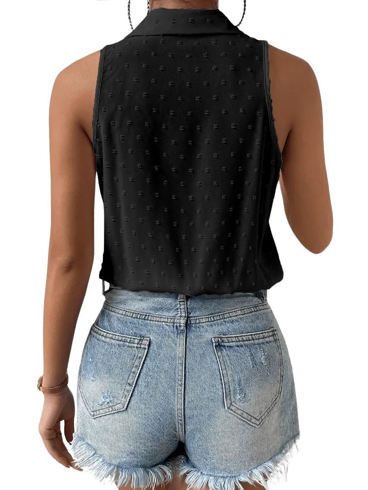 MAKEMECHIC Collared Bodysuit in Black, view 2