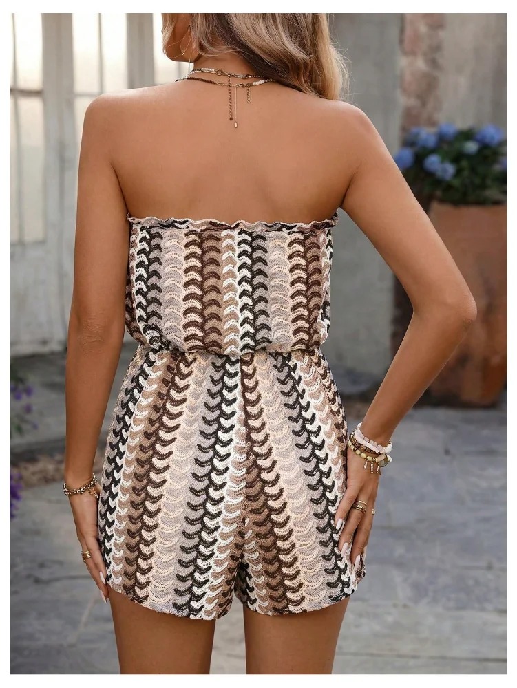 MAKEMECHIC Striped Strapless Beach Cover-Up, view 2
