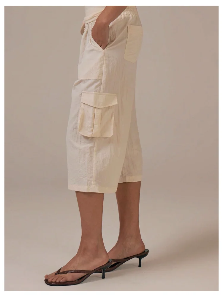 MAKEMECHIC Cargo Bermuda Capris Shorts, view 2