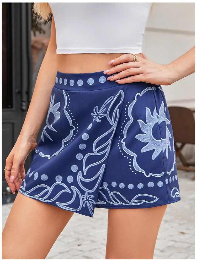 MAKEMECHIC High Waisted Wide Leg Shorts, view 3