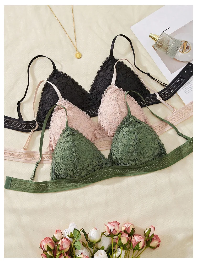MAKEMECHIC 3 Pack Lace Padded Bra, view 3