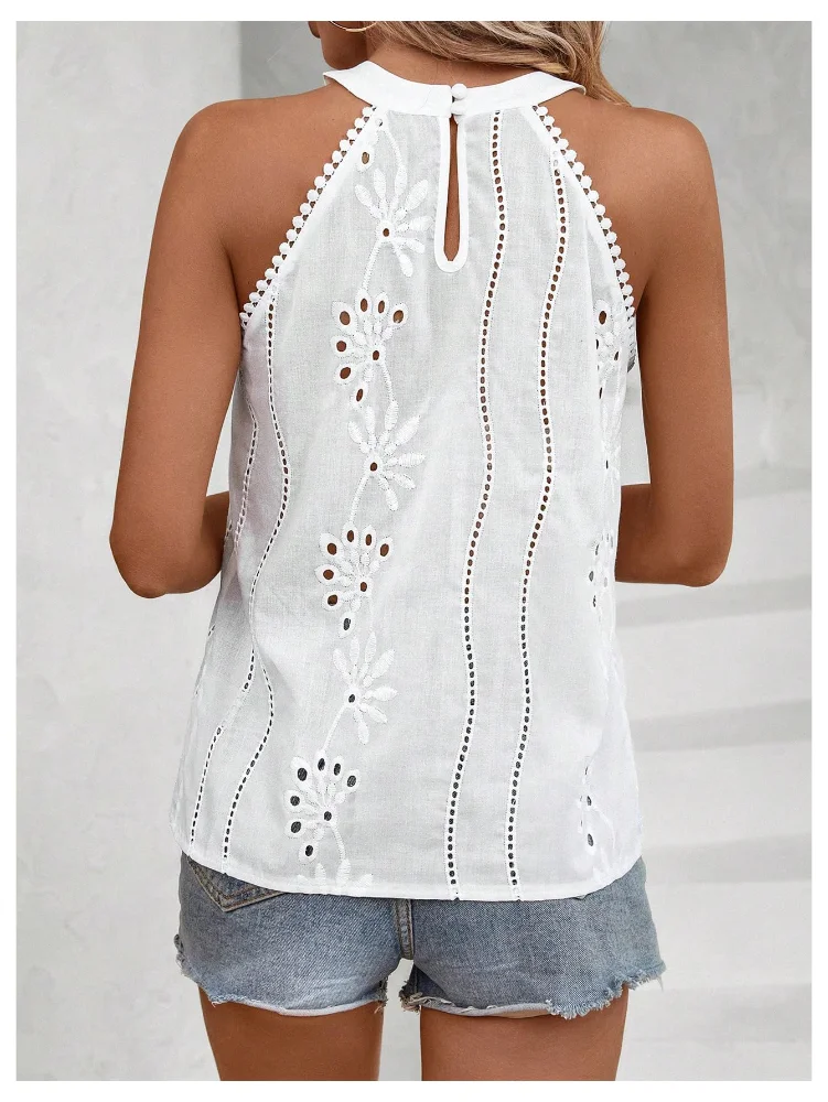 MAKEMECHIC Eyelet Embroidery Blouse, view 2