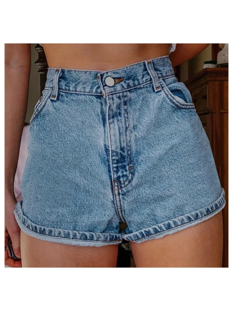 MAKEMECHIC Floral High Waist Jean Shorts, view 2