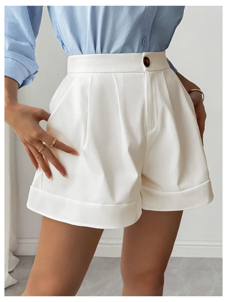 MAKEMECHIC Tailored High Waist Wide Leg Shorts, view 3
