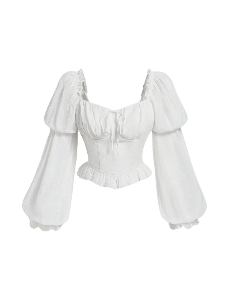 MAKEMECHIC Renaissance Pirate Peasant Corset Top