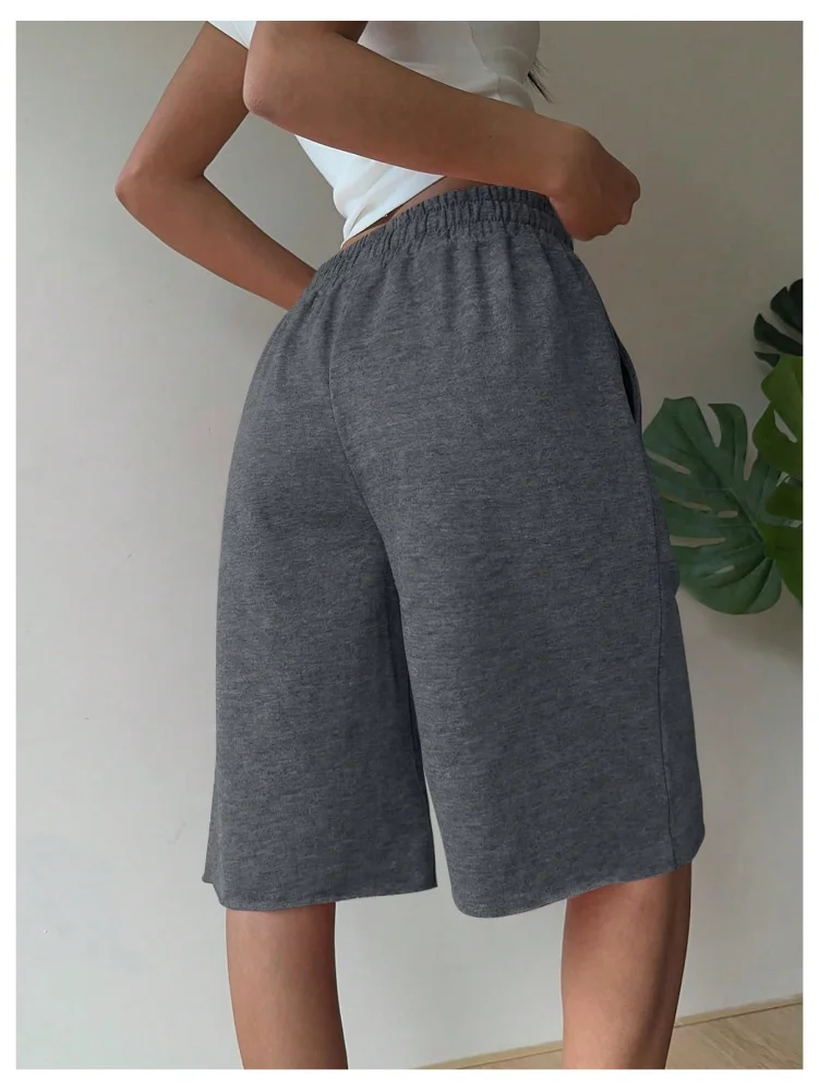 MAKEMECHIC Wide Leg Bermuda Knee Shorts, view 3