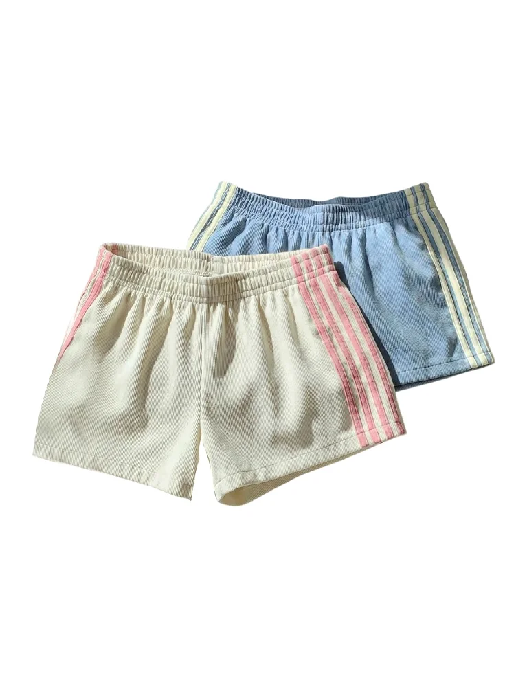 MAKEMECHIC 2 Pack Striped Workout Shorts