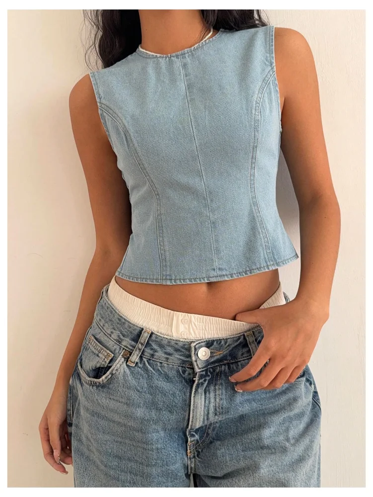 MAKEMECHIC Tie Bow Backless Tank Top, view 3