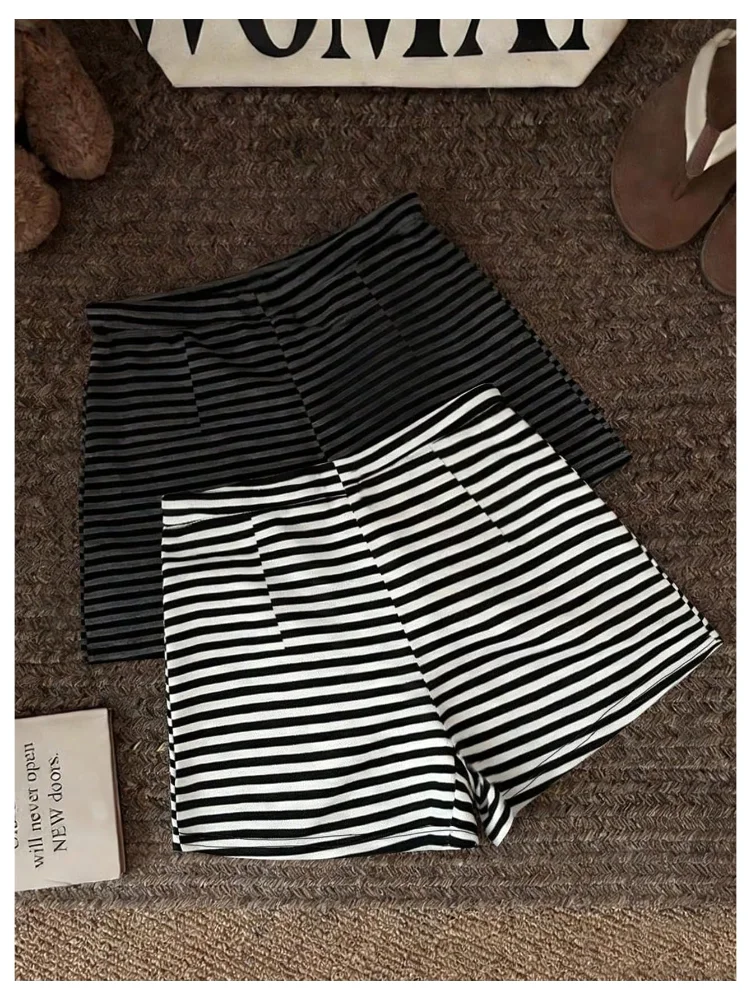 MAKEMECHIC 2 Pack Striped Micro Shorts, view 2