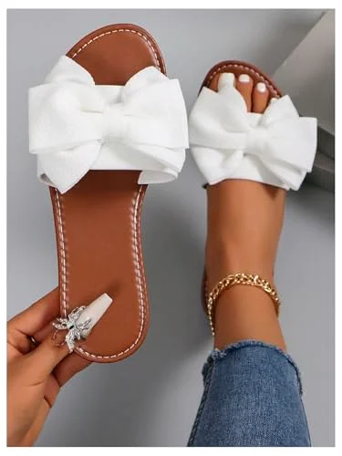 MAKEMECHIC Bow Slides Sandals, view 3
