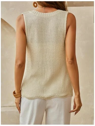 MAKEMECHIC Sparkly Crochet Sweater Vest, view 2